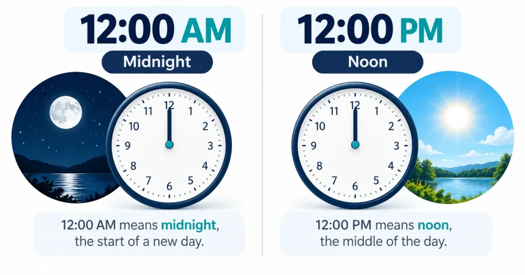 12 AM vs 12 PM_ Midnight and Noon